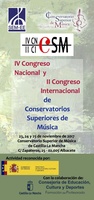 IV Congreso Nacional y II Internacional de Conservatorios Superiores de Música