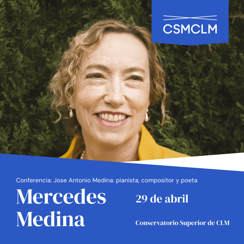Conferencia Mercedes Medina sobre Jose Antonio Medina pianista compositor y poeta