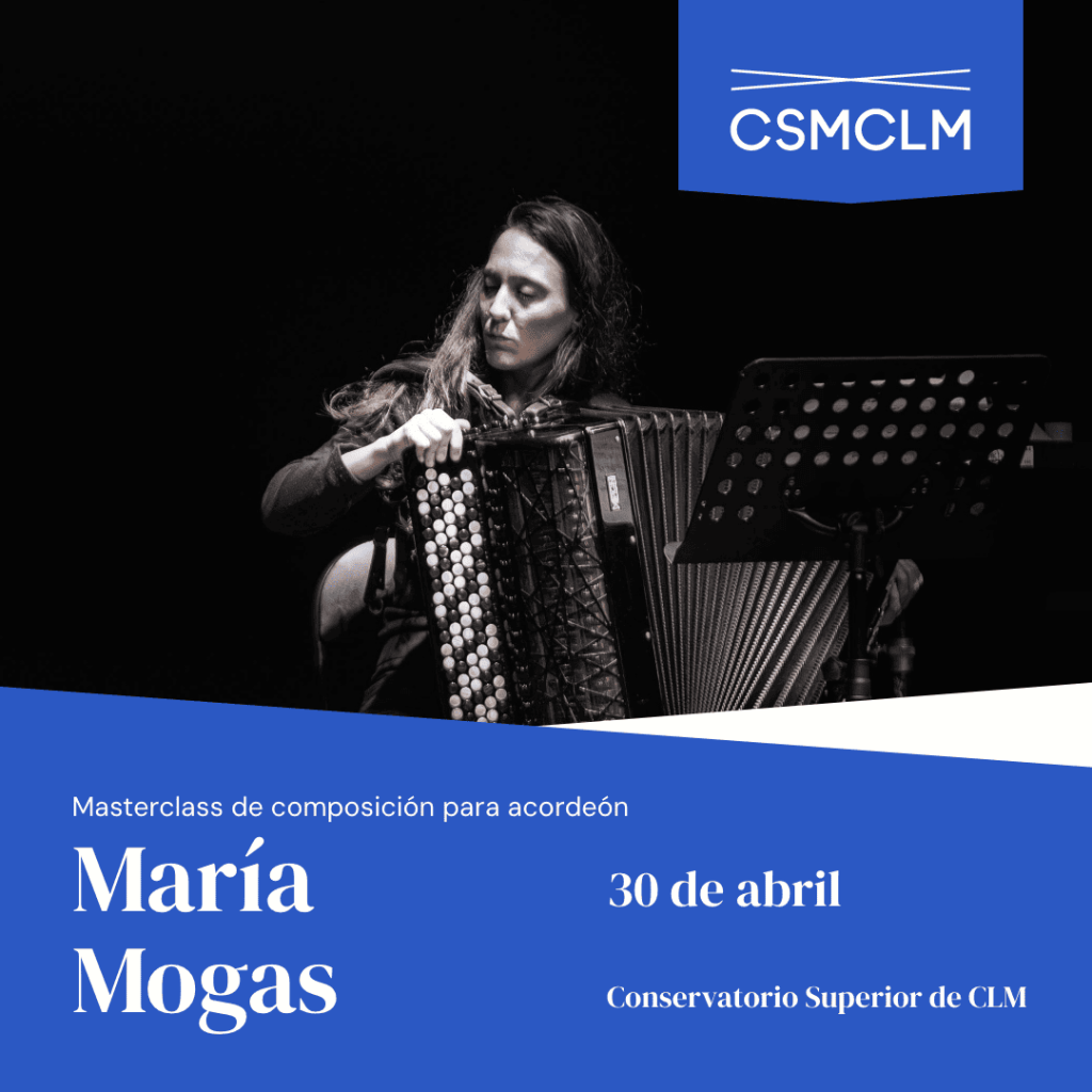 Maria Mogas masterclass de composicion para acordeon en el CSMCLM